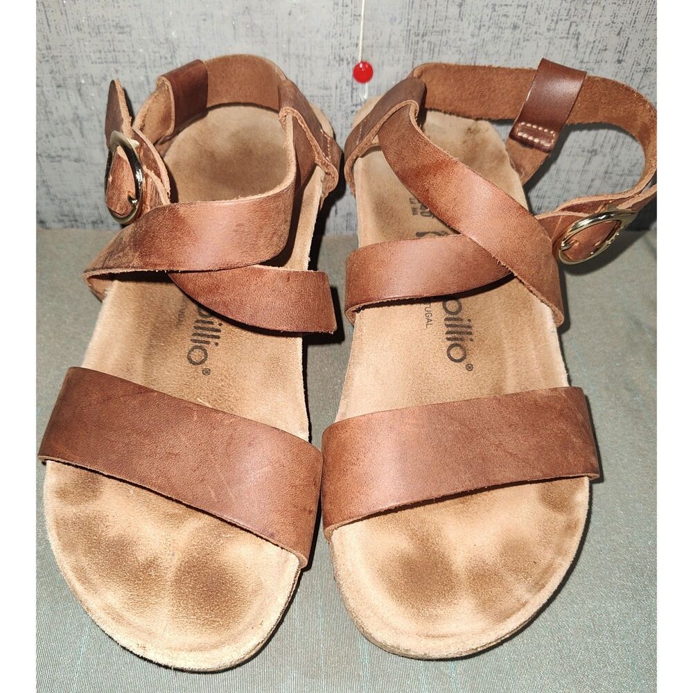 Birkenstock Papillio Sibyl Ring Buckle Wedge Heel Sandals Sz 37